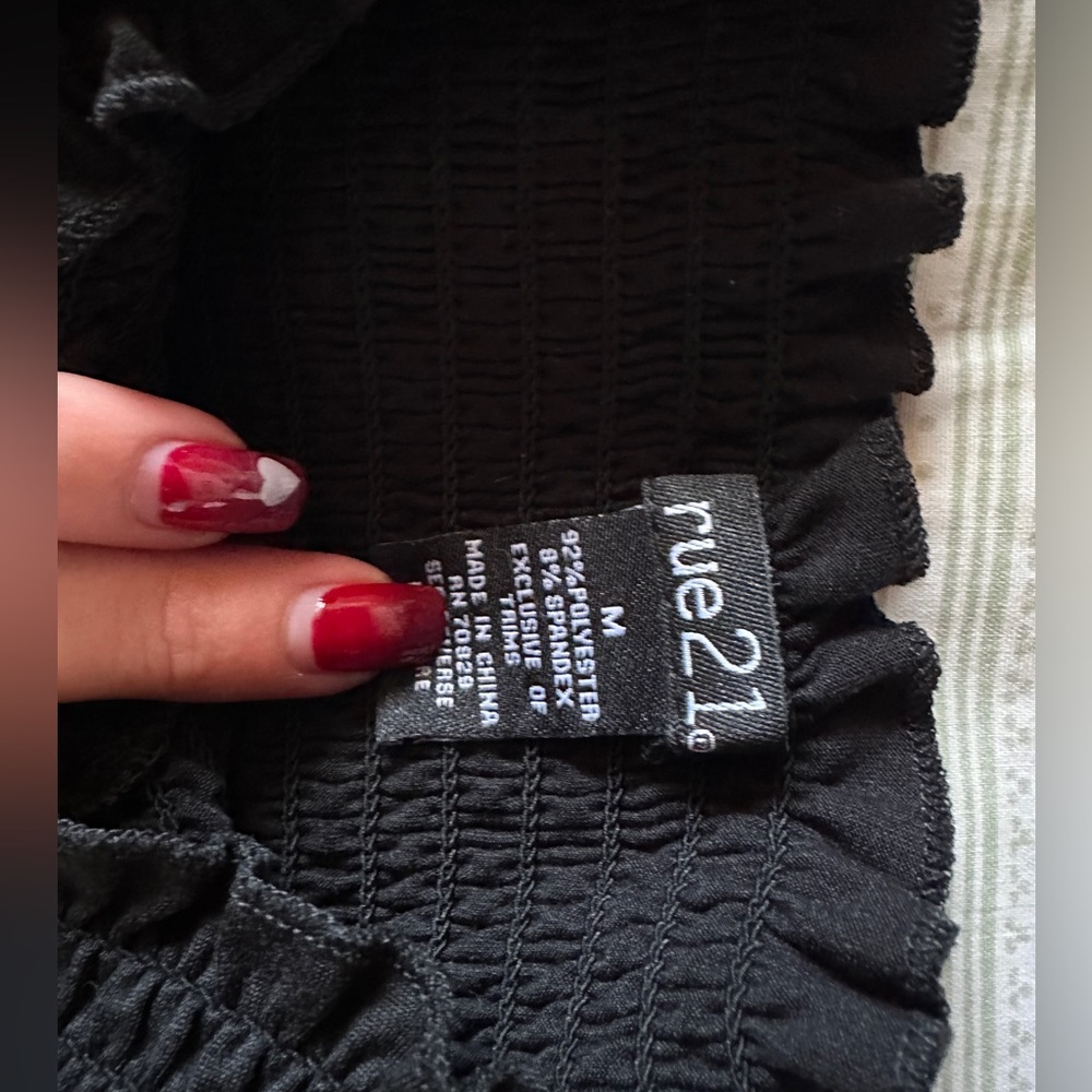 Black crop/tube top - Picture 2 of 2